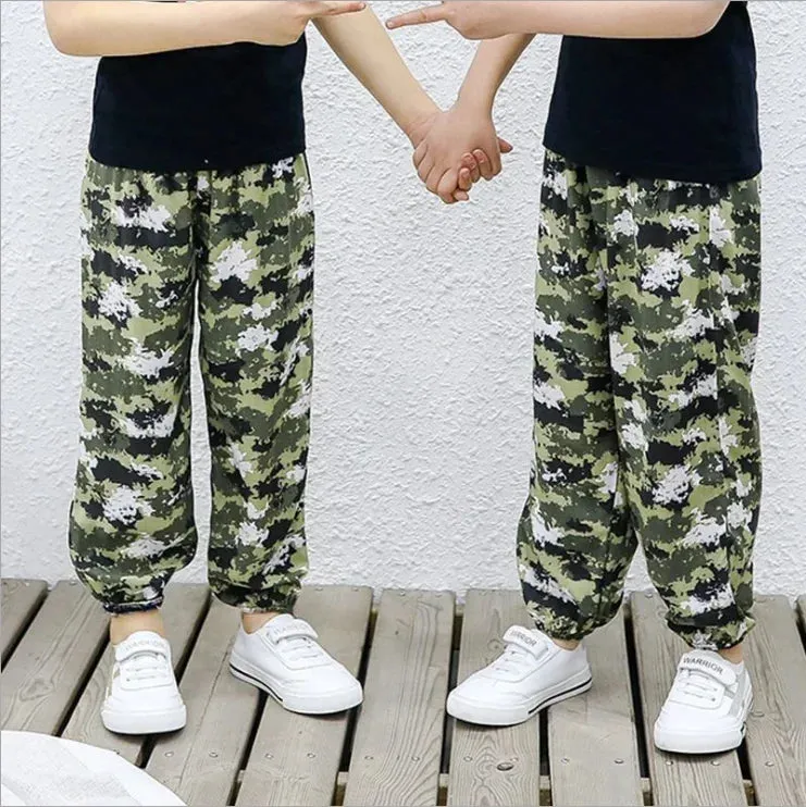 2-10Y New Summer Children Pants Anti-mosquito Pants Boys Printed Girls Harem Pants Kids Joggers Teenager Trousers Baby Clothing