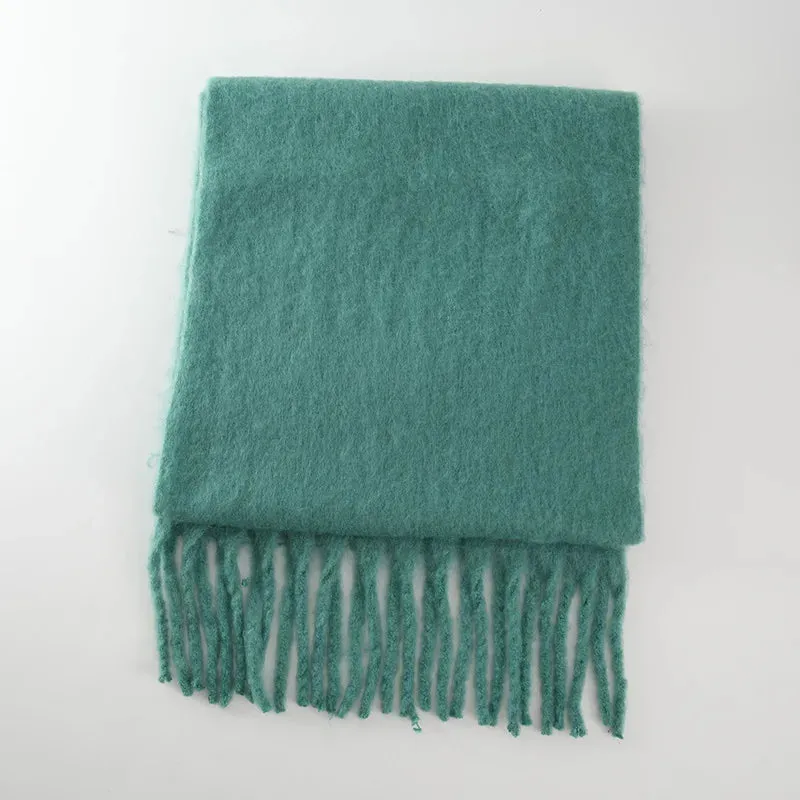 28-Color Long Muffler Soft Thick Mohair Warm Scarf