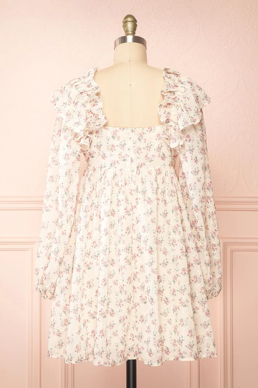 Alvia | Short Floral Babydoll Dress w/ Ruffles