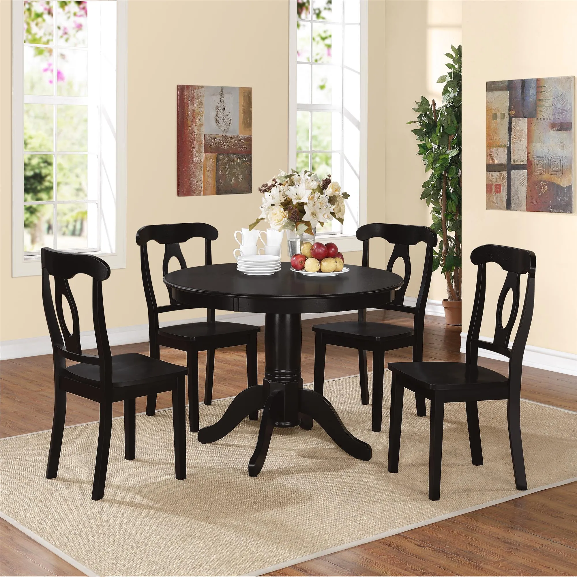 Aubrey 5-Piece Traditional Pedestal Dining Set