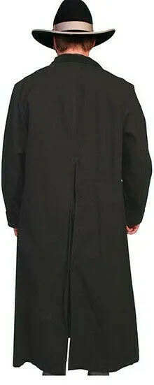 Authentic Black Canvas Duster By Scully RW107 BLK