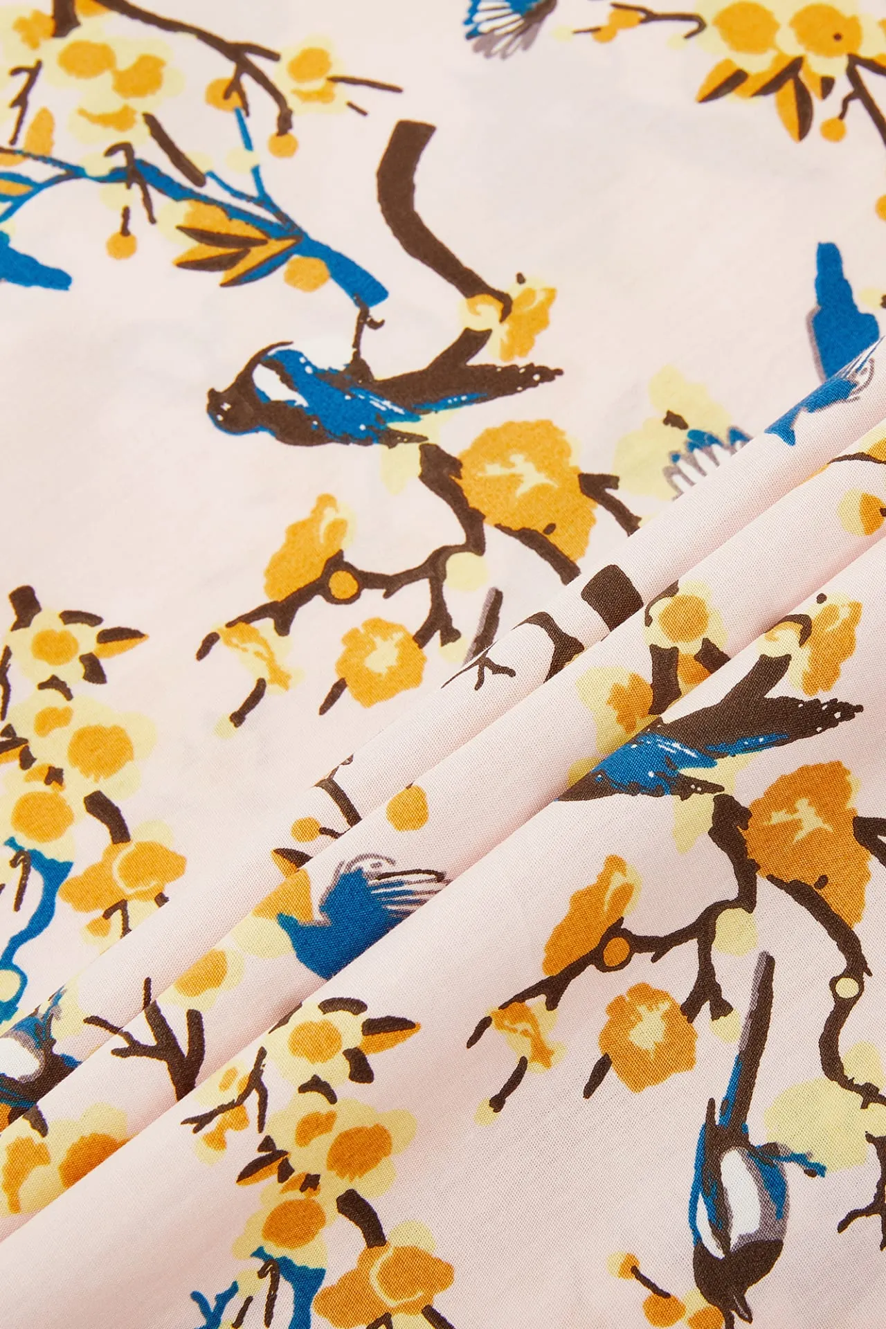 Bird Print Casual Short Sleeve Shirt