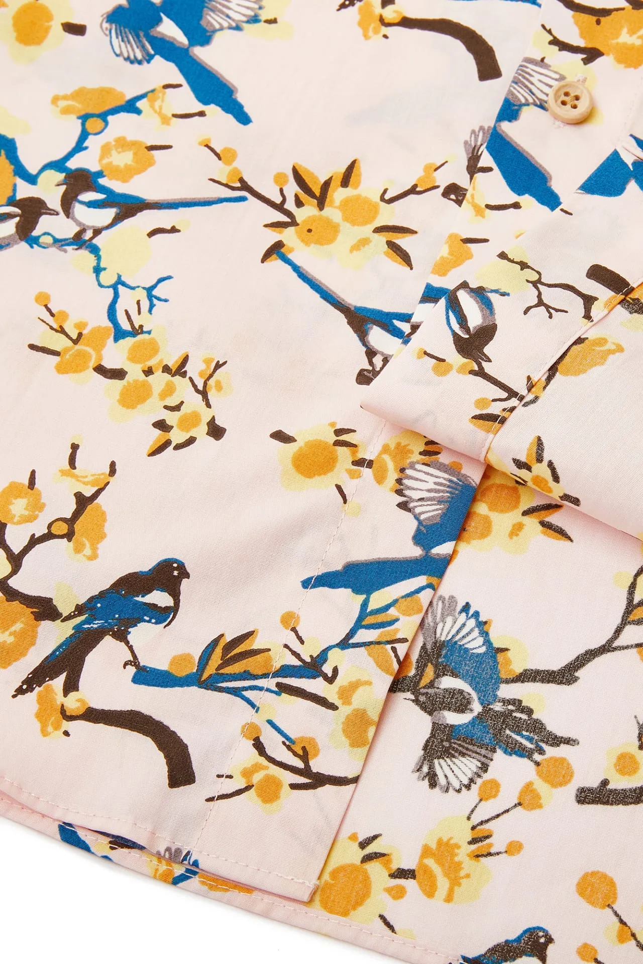 Bird Print Casual Short Sleeve Shirt