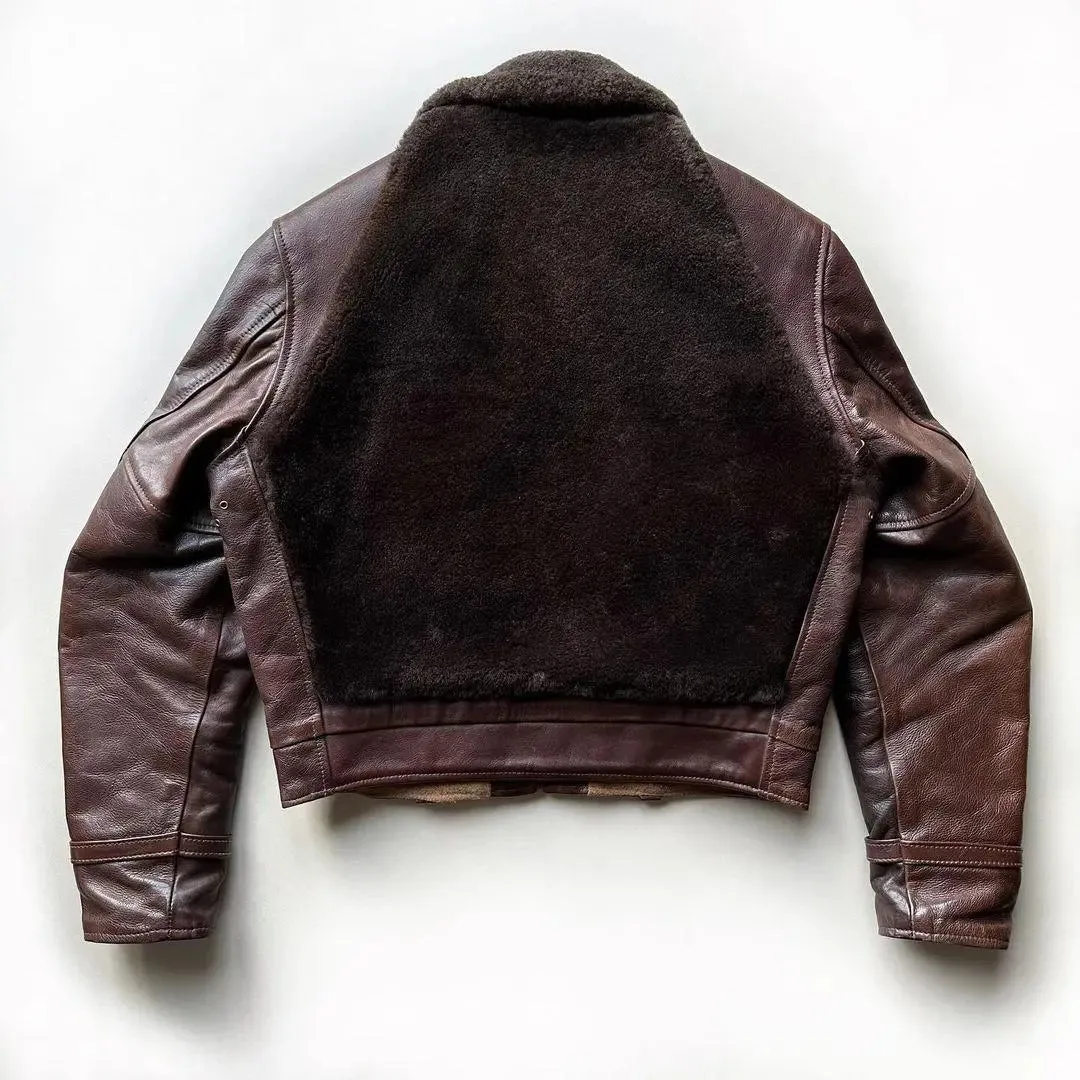 Brown Grizzly leather jacket