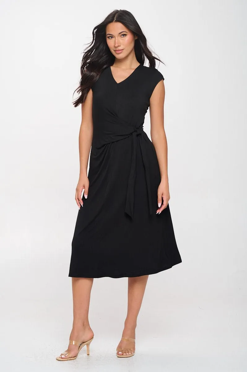 Cameron Side Tie Midi Dress