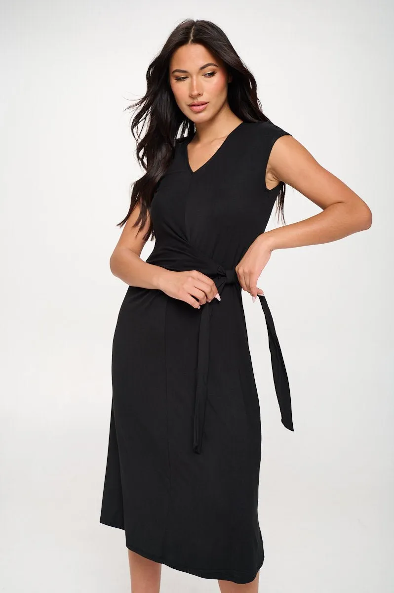 Cameron Side Tie Midi Dress