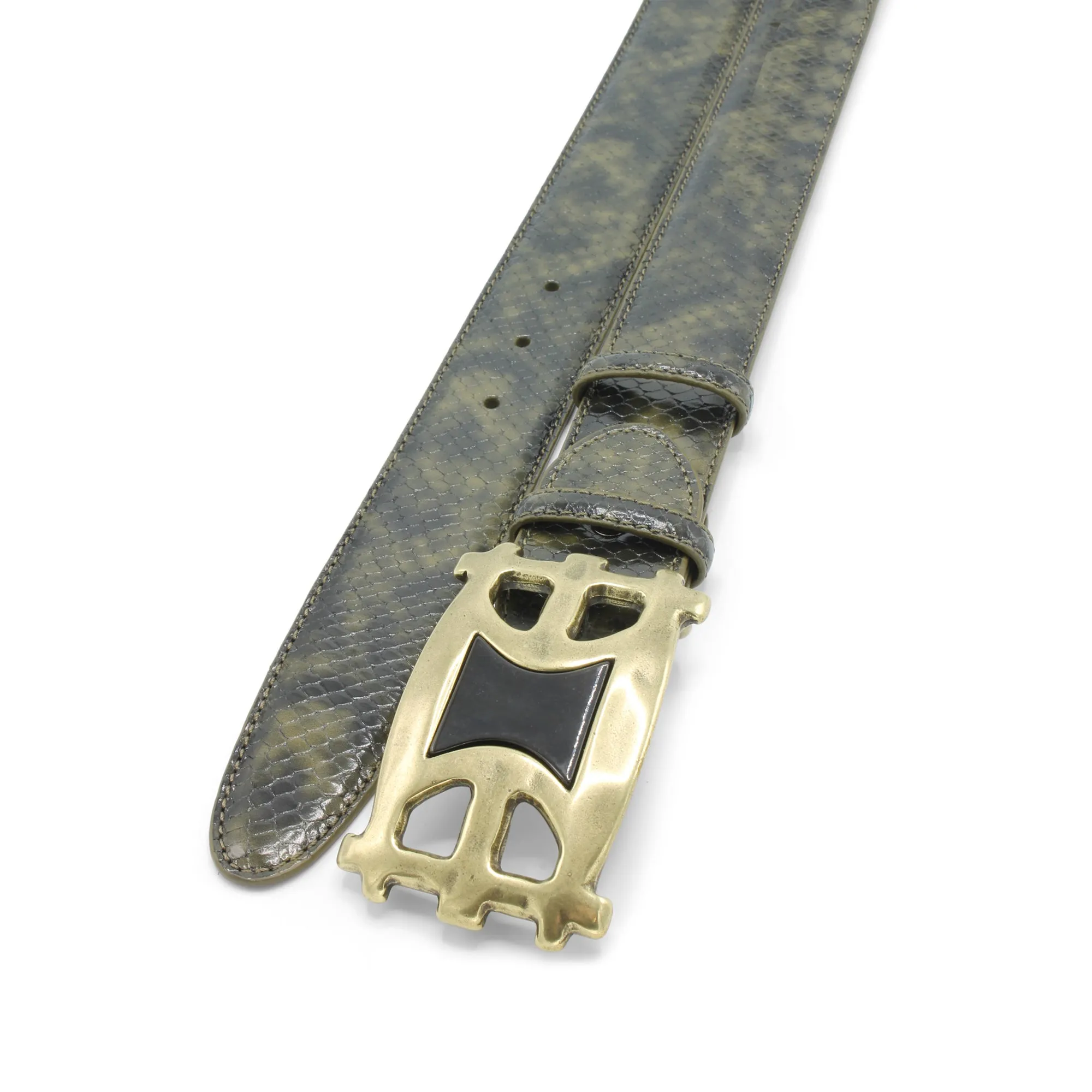 Camouflage Viper Effect Horn Plate Belt