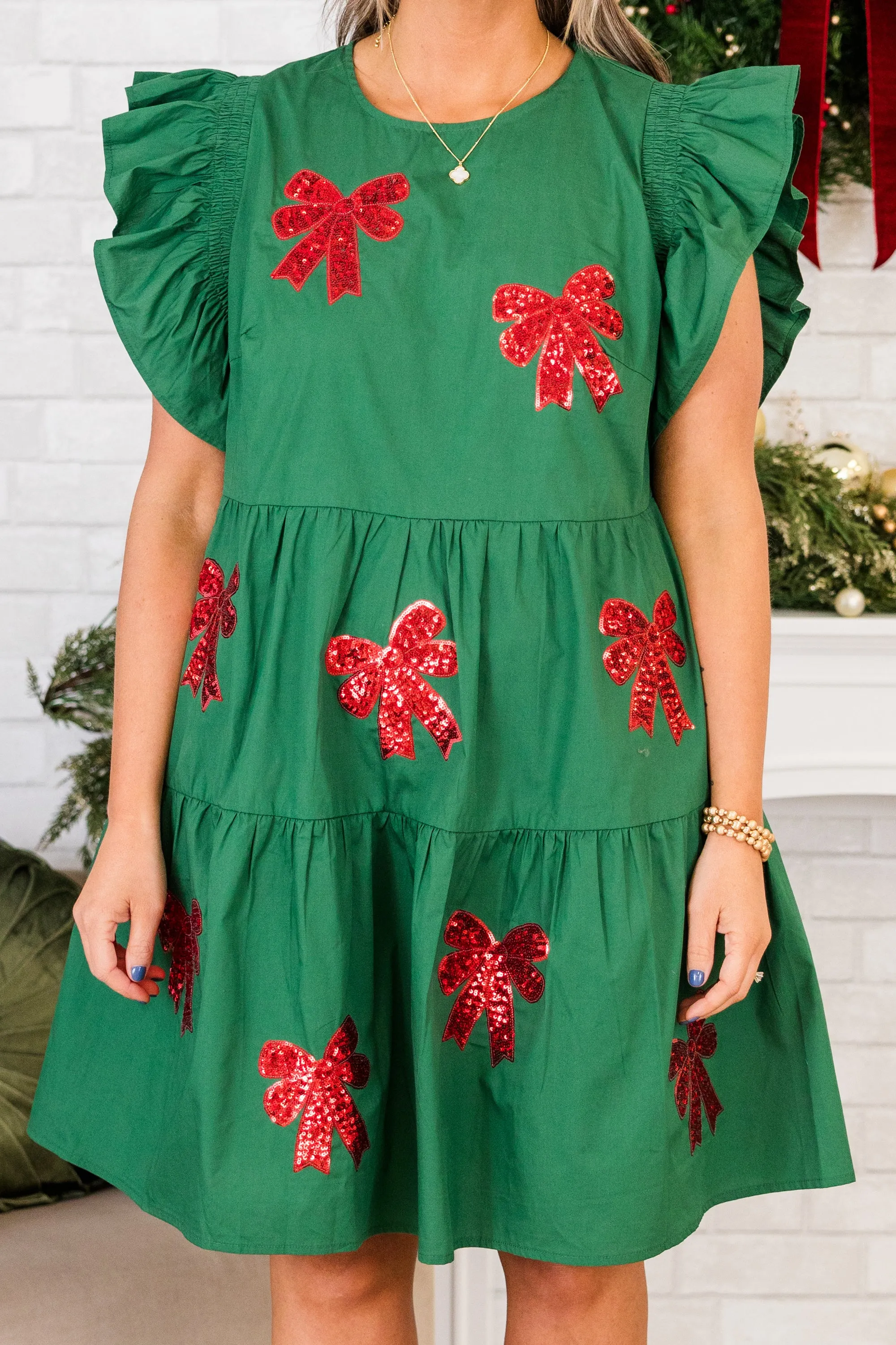 Carol Of The Bows Dress, Green