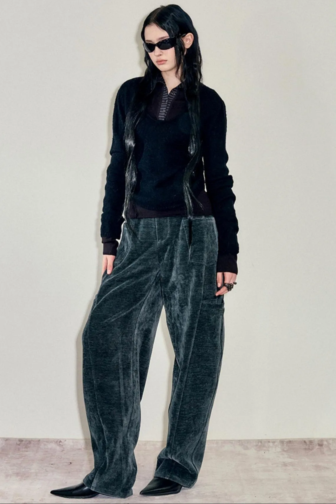 Chenille Corduroy Harem Pants