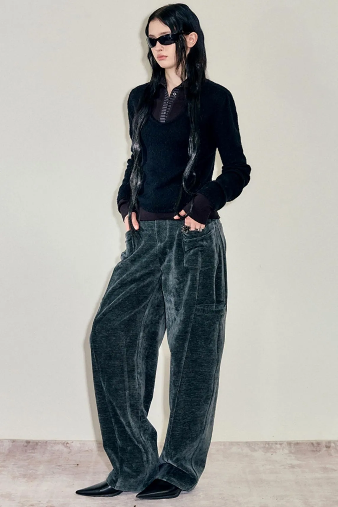 Chenille Corduroy Harem Pants