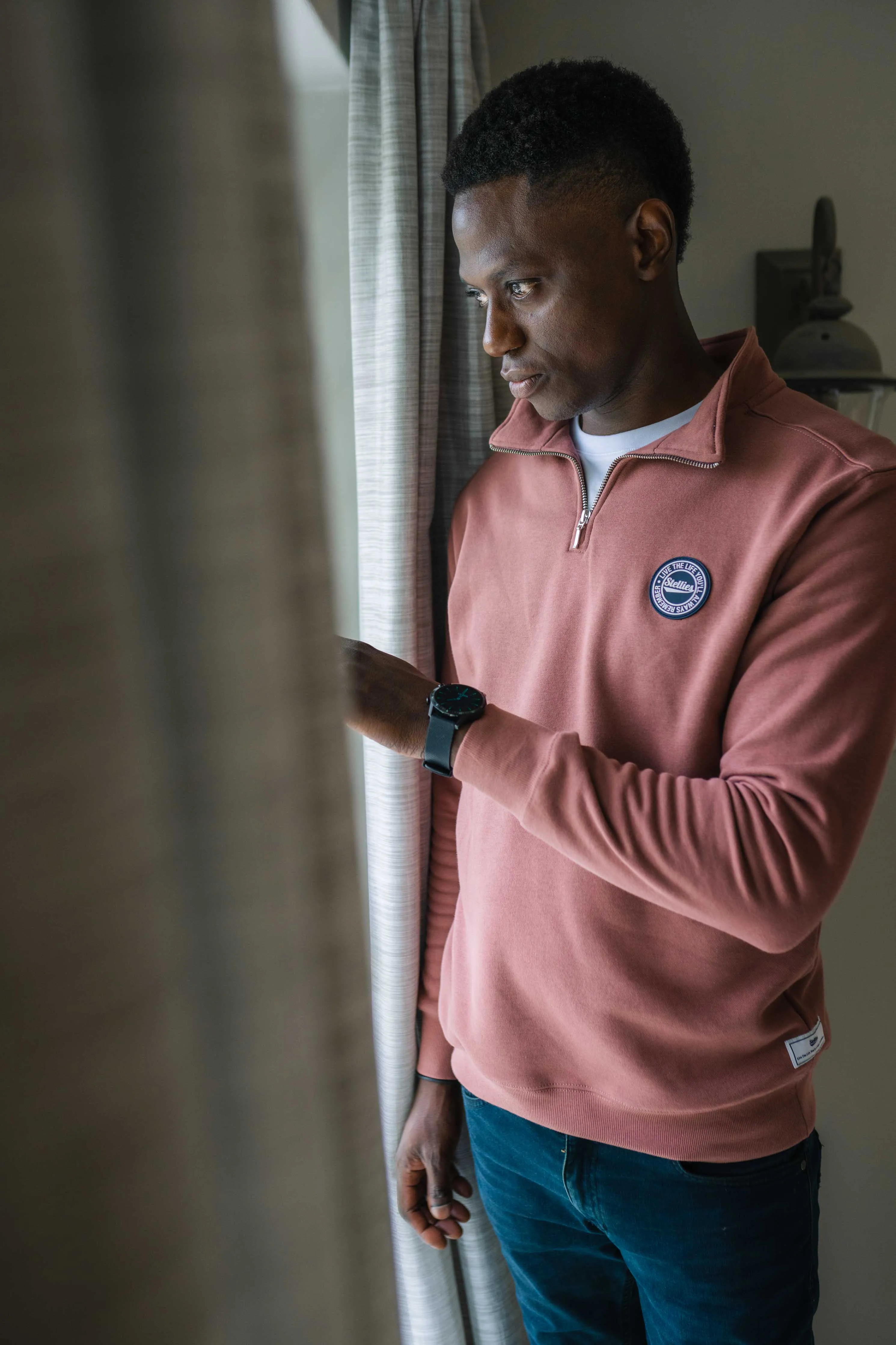 Classic Quarter-Zip Fleece Pullover in Prune