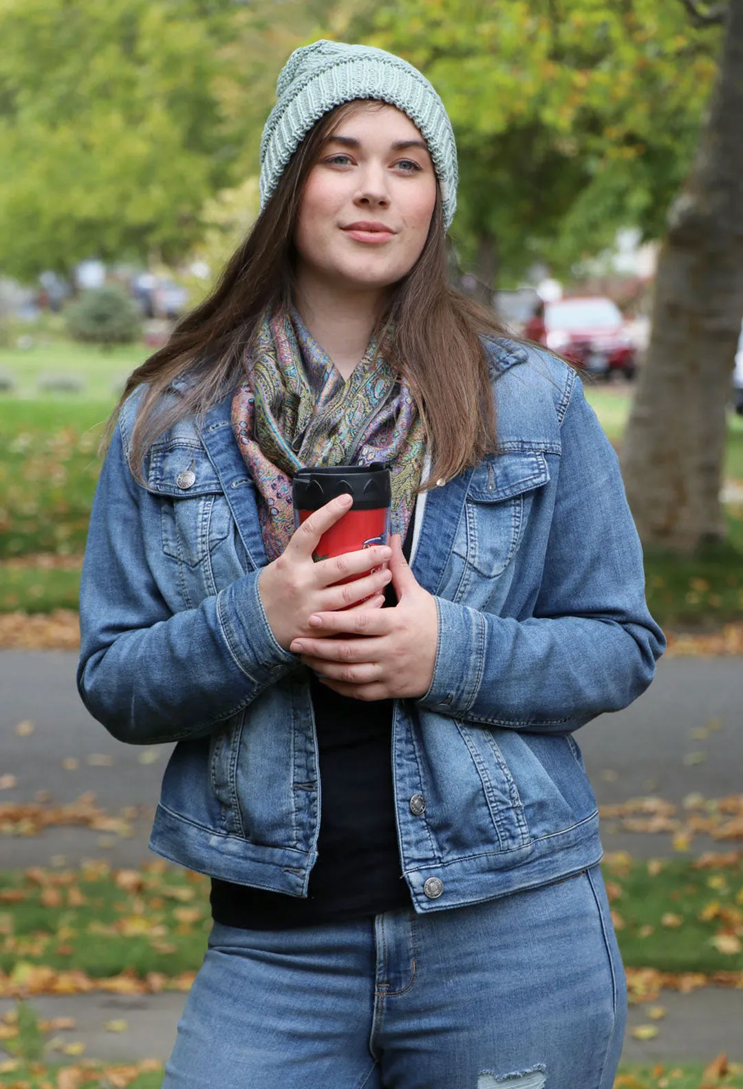 Comfy Cap Cable Knit Beanie Chemo Headwear Made From Recycled Water Bottles