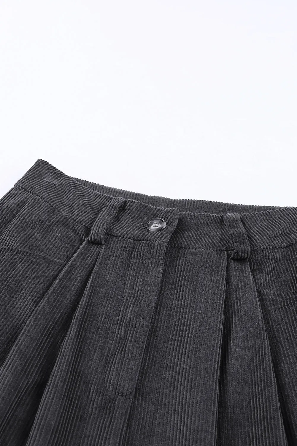 Corduroy High Waist Straight Leg Pants