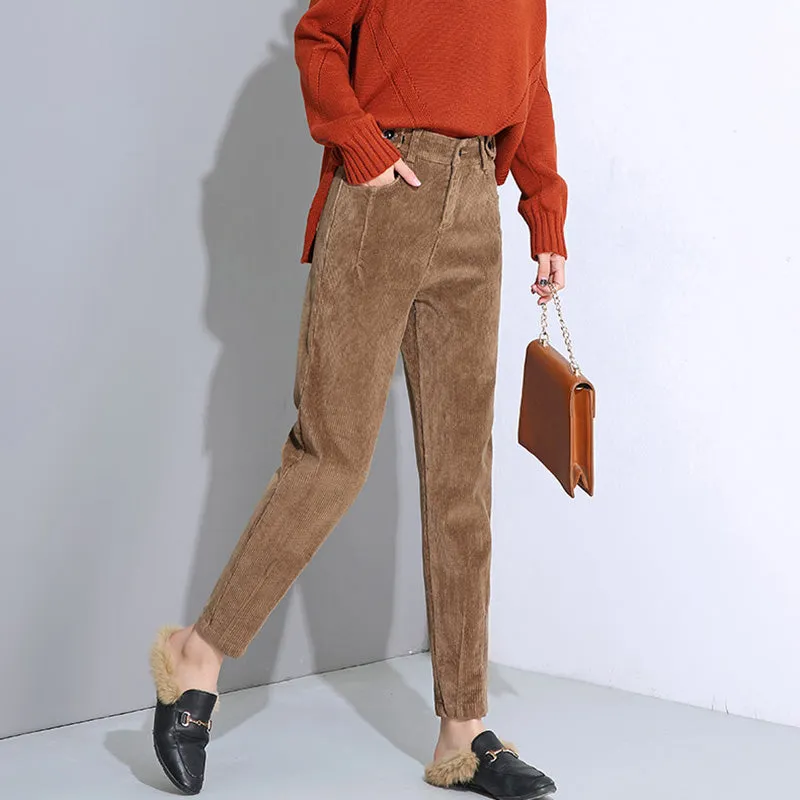 Corduroy Padded Casual Pants