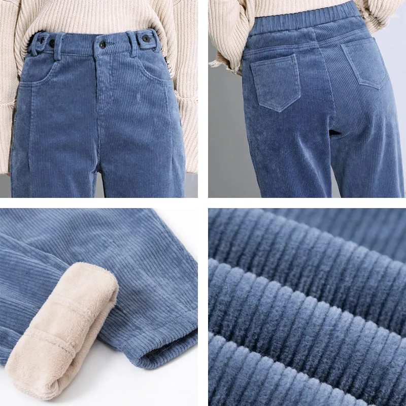 Corduroy Padded Casual Pants