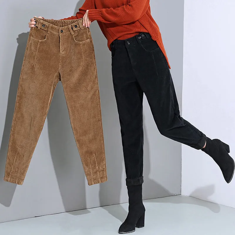 Corduroy Padded Casual Pants