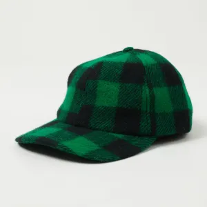 Crown Cap Buffalo Check Ball Cap - Green/Black