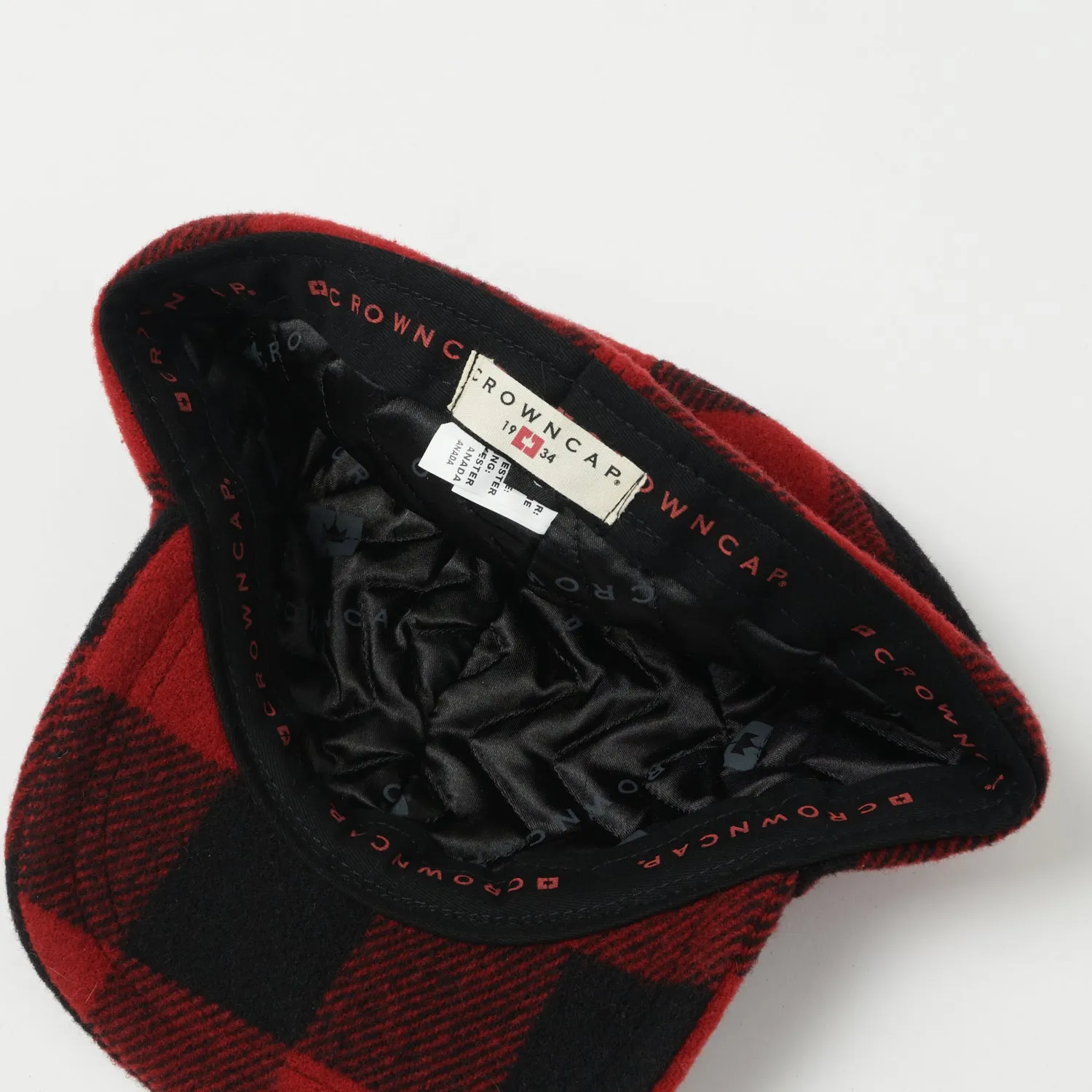 Crown Cap Buffalo Check Ball Cap - Red/Black