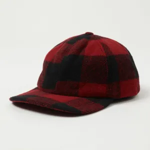 Crown Cap Buffalo Check Ball Cap - Red/Black