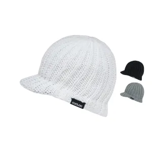 Cuglog K001 Annapurna Ribbed Knit Beanies Hats Hybricap Sweater Ski Visor Caps