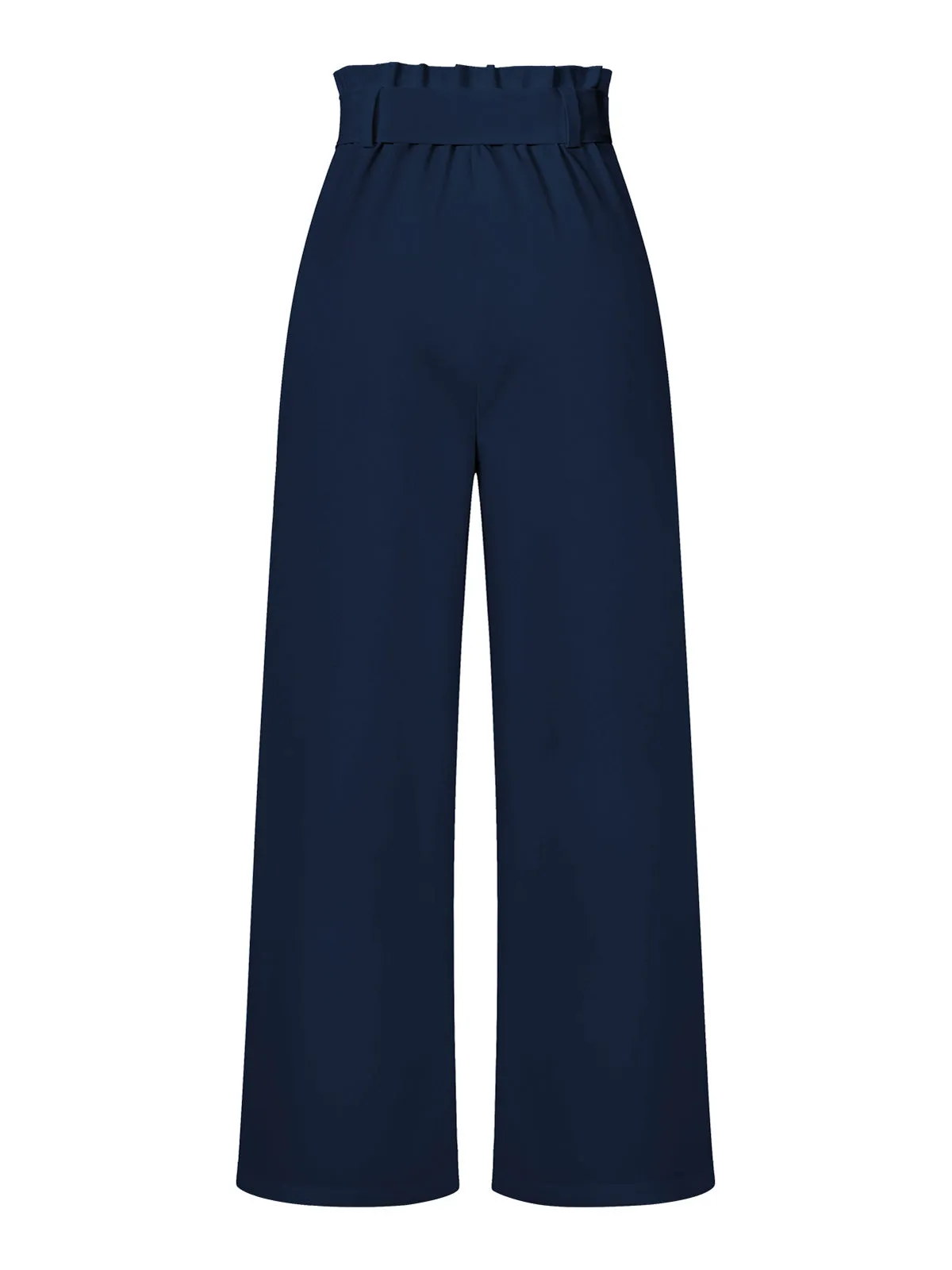 Dark Blue 1940s High Waist Bow Waist Pants