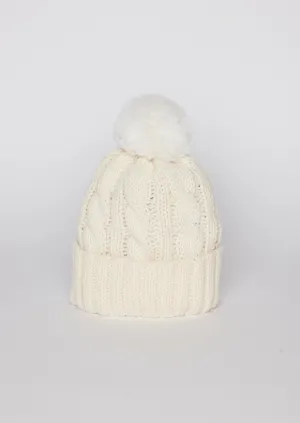 Devon Cable Beanie w/Pom