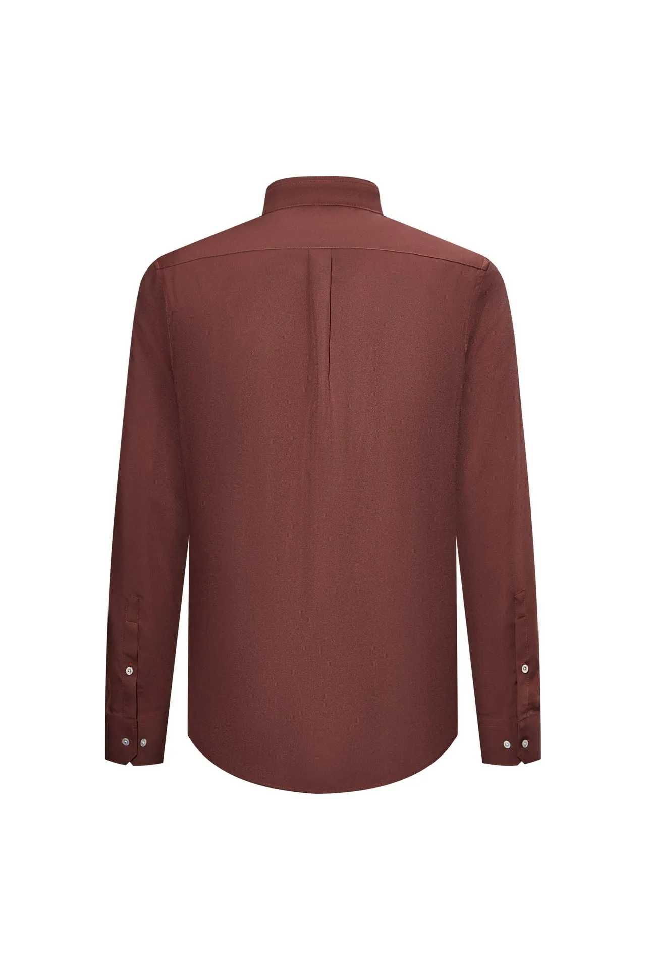 Dry Wicking Stand Collar Casual Shirt in Smart Fit Long Sleeve