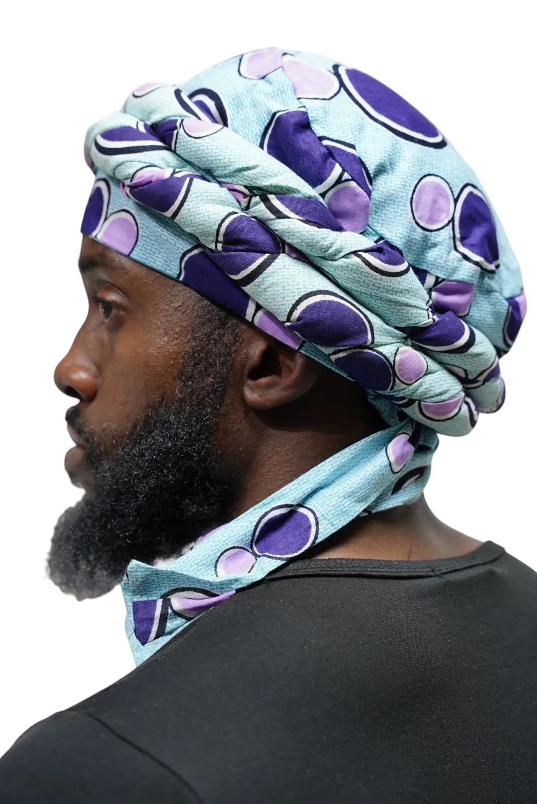 Dupsie's Agada Blue Cotton Pre-wrapped Turban DPH3845PT