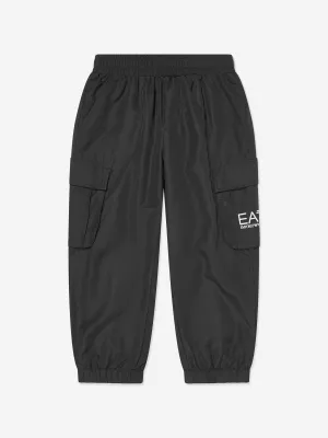 EA7 Emporio Armani Boys Cargo Trousers in Black