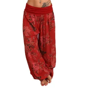 Floral Print Harem Pants