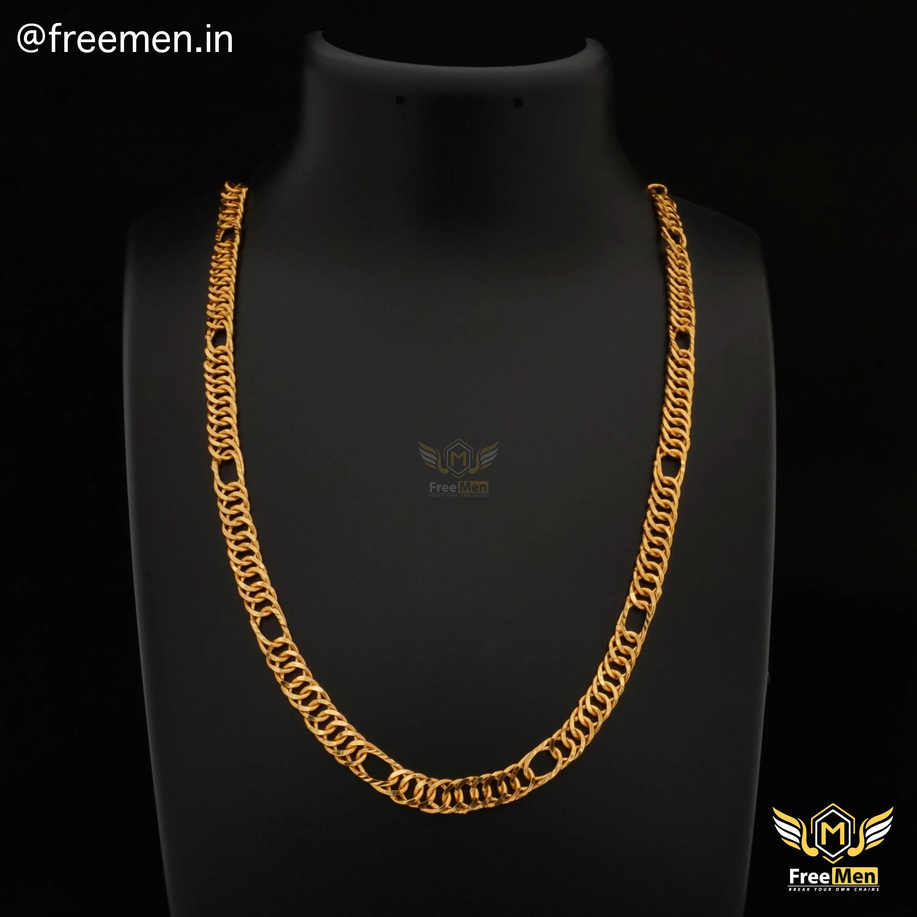 Freemen Delightful Traditional link Designs Chain for men- FMC32