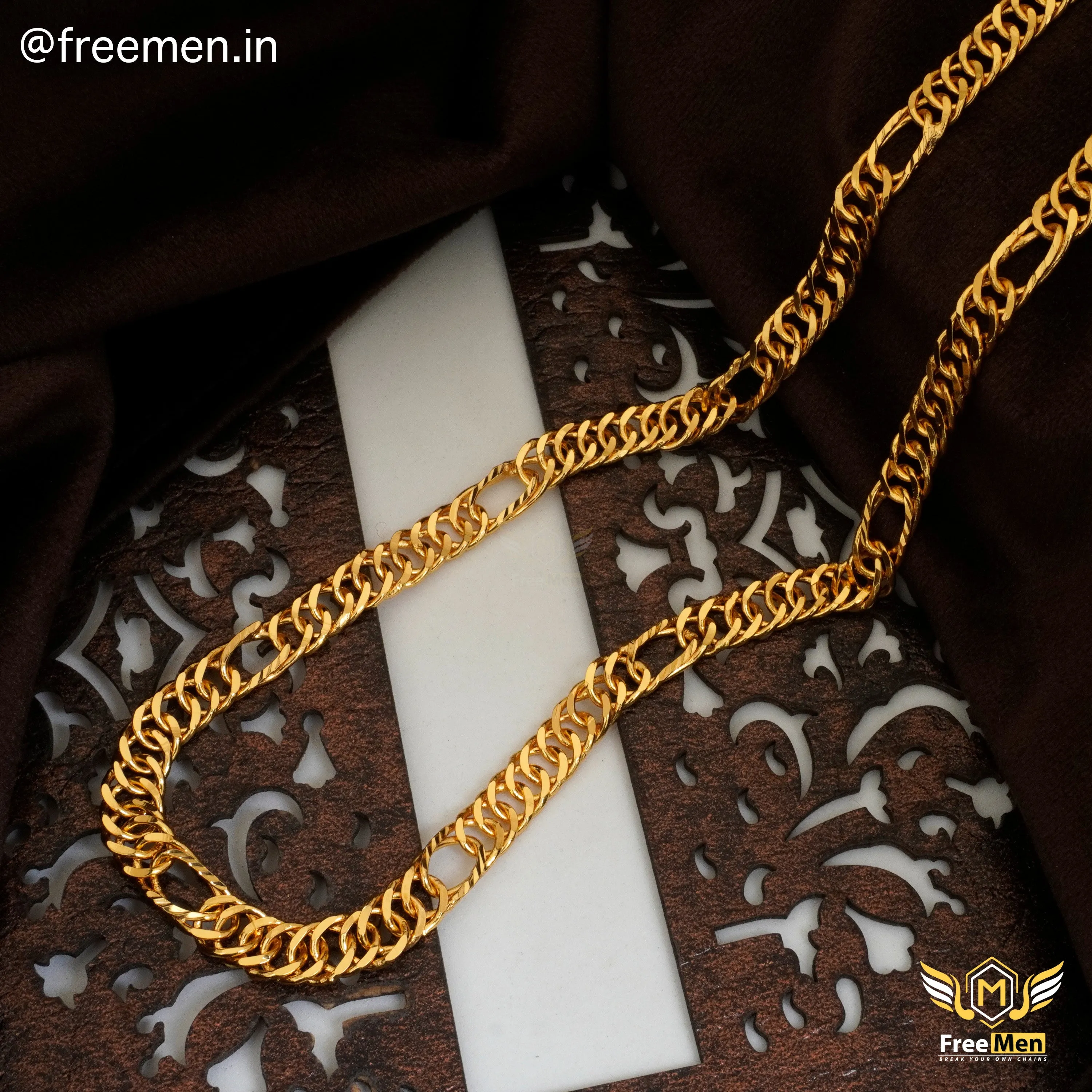 Freemen Delightful Traditional link Designs Chain for men- FMC32