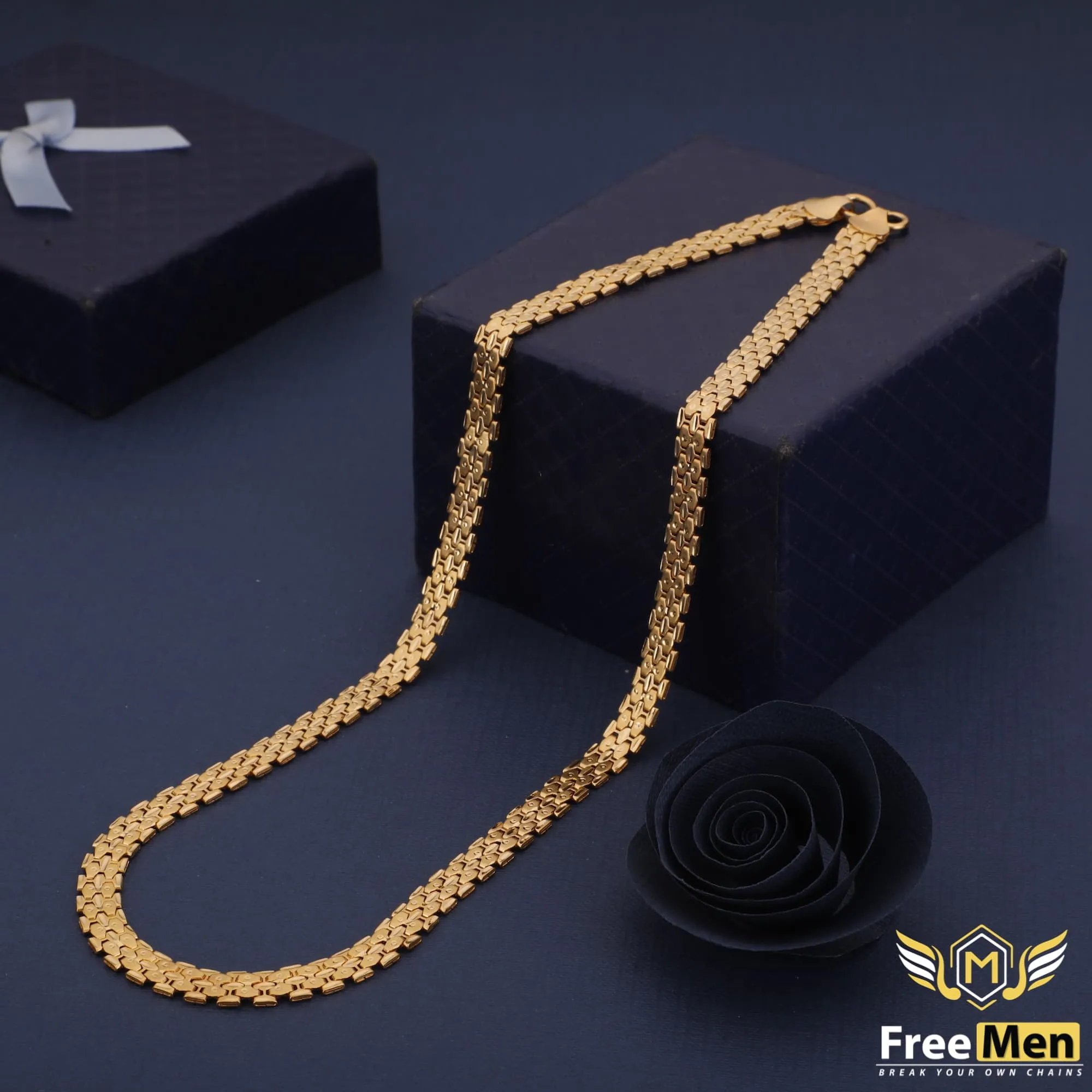 Freemen Gold Plated Traditional Patta Chain FMGC265