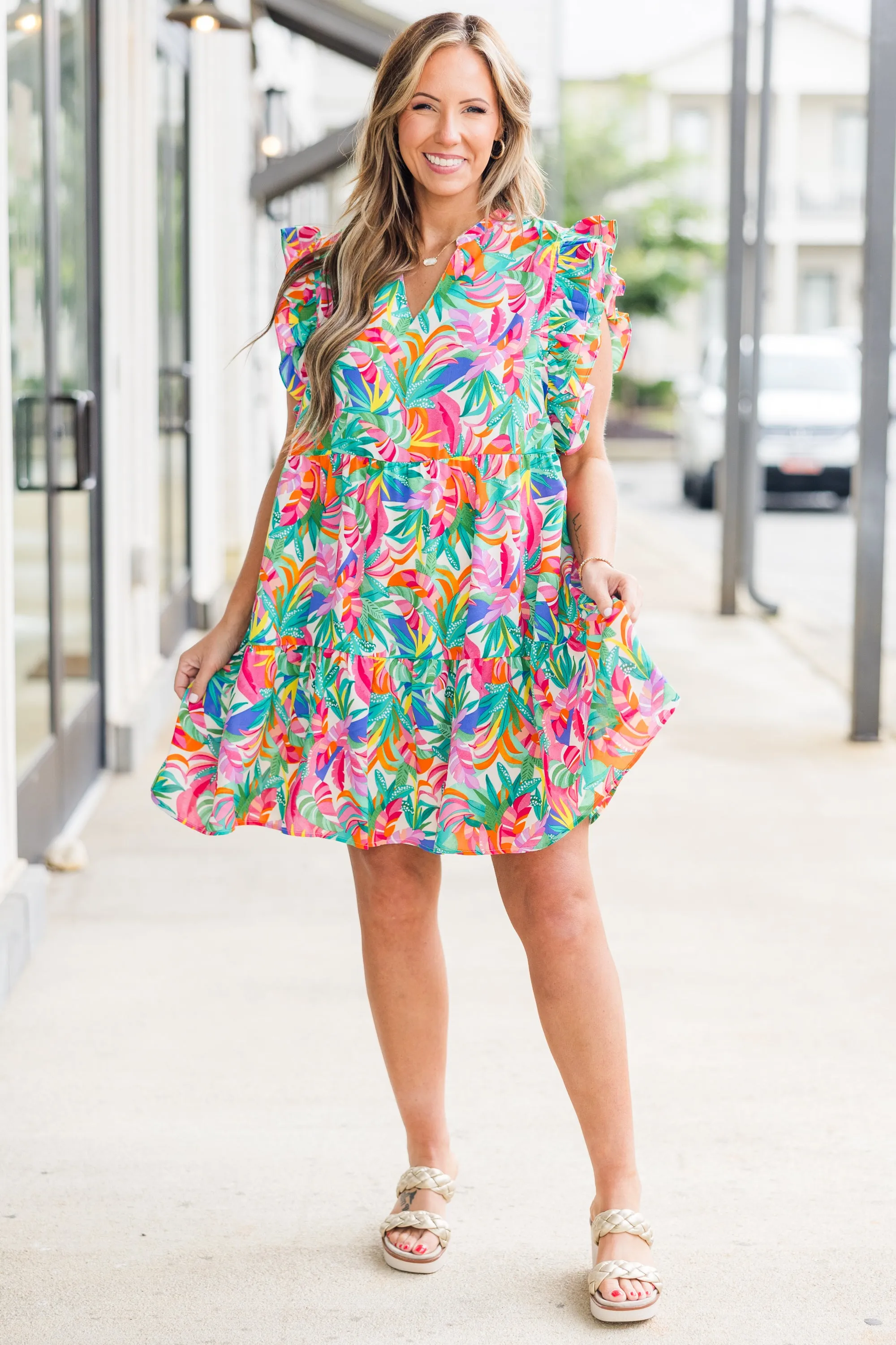 Glimpse of Summer Dress, Multi