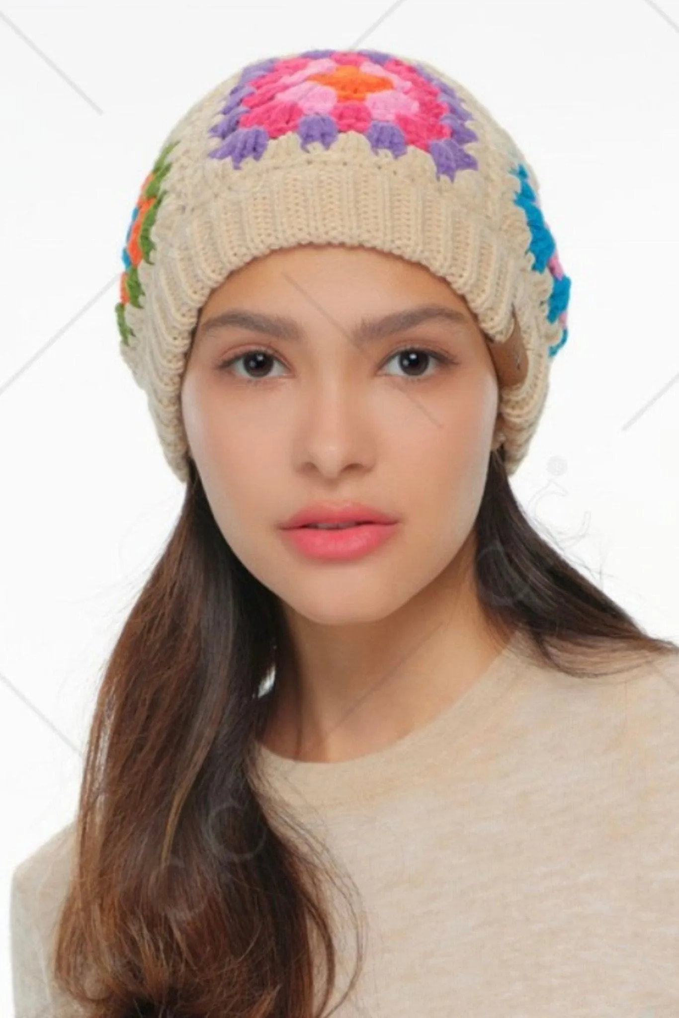 HAT7393 Camila Crochet Beanie