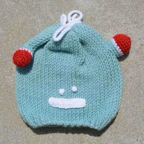 Kids Beanie Hat, Kids Winter Hand-Knitted Wool Frog Animal Theme Hat