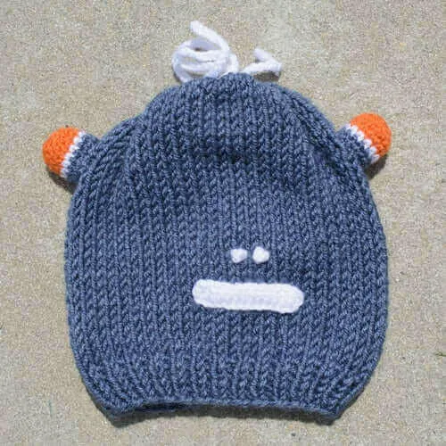 Kids Beanie Hat, Kids Winter Hand-Knitted Wool Frog Animal Theme Hat