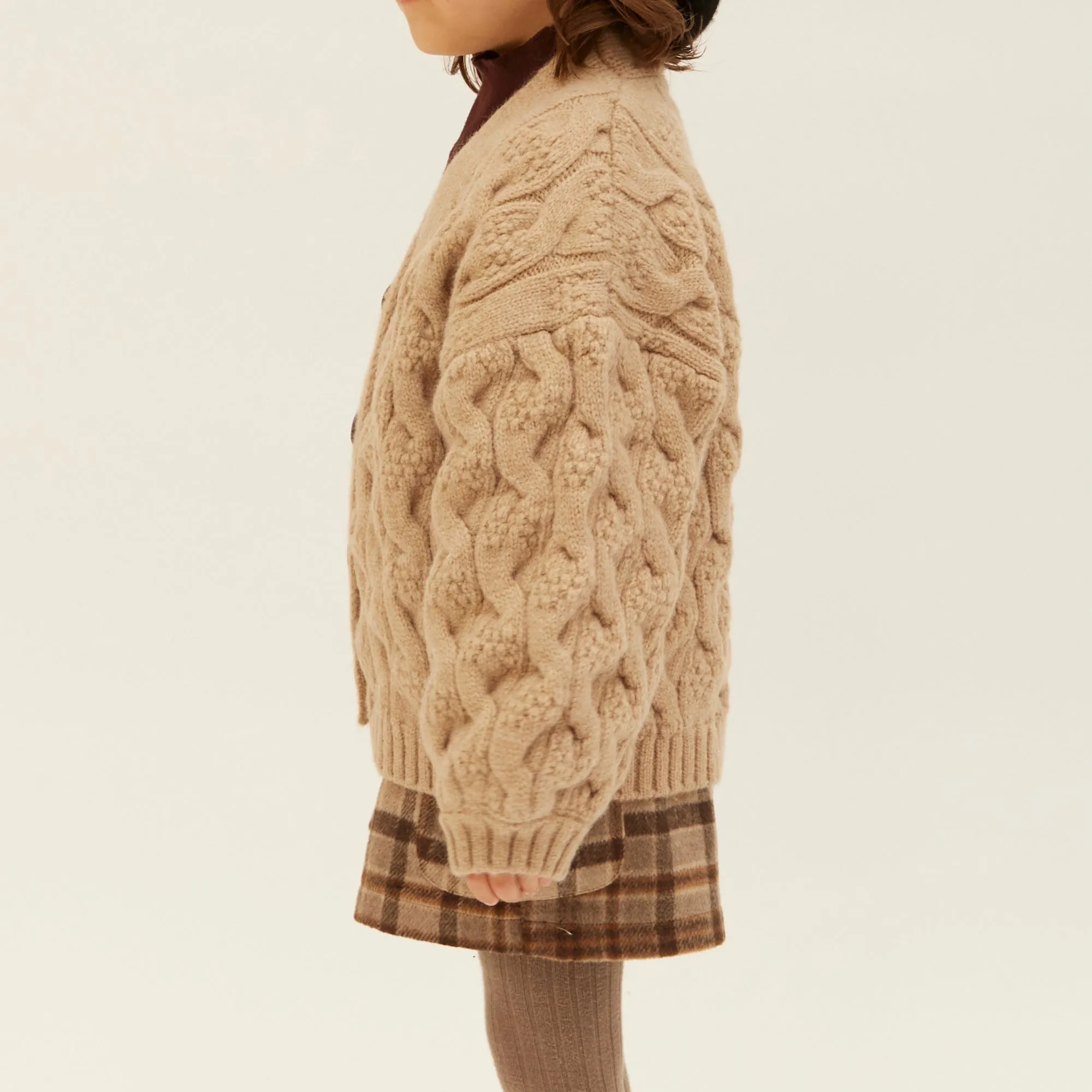 Knit T11 Cardigan - Brown