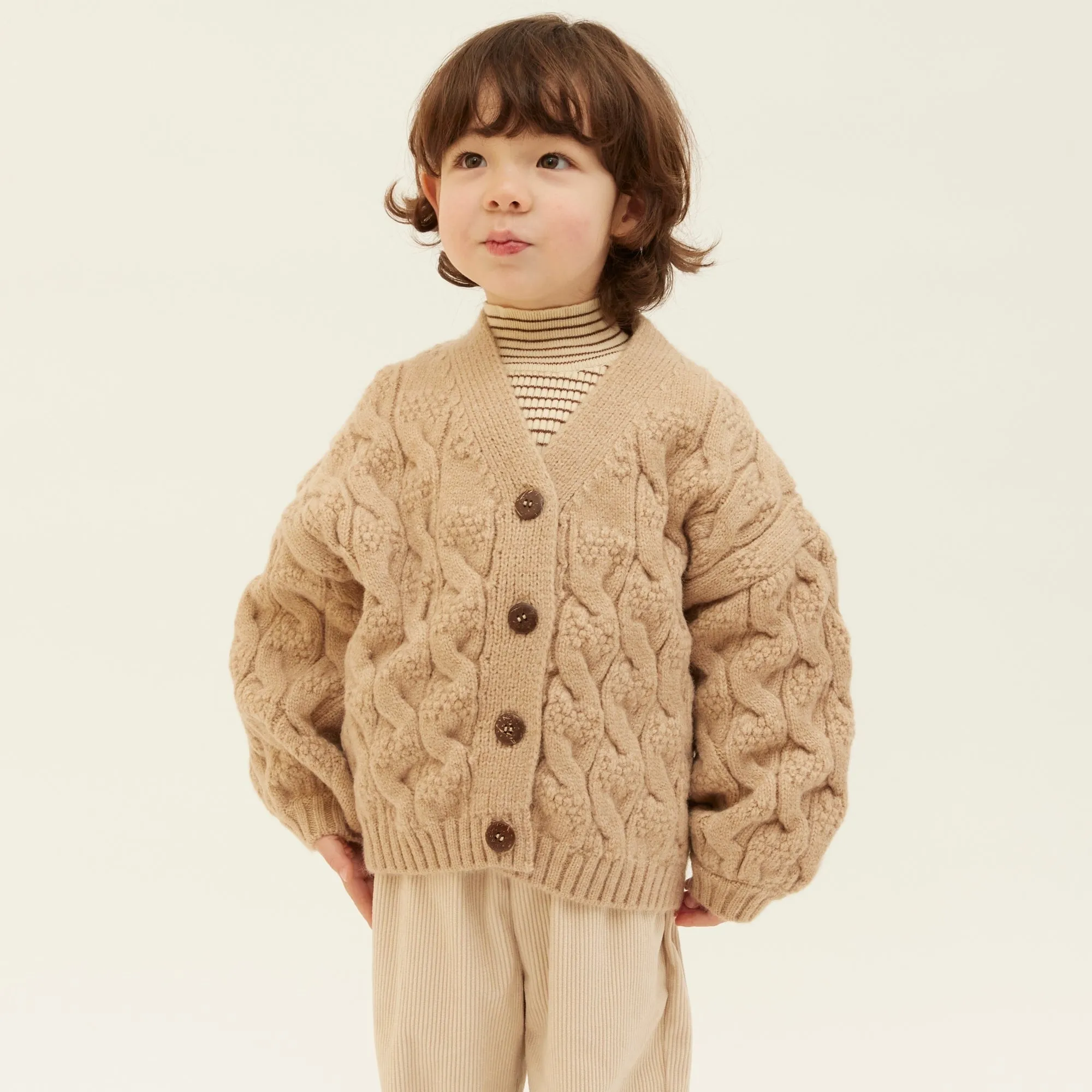 Knit T11 Cardigan - Brown