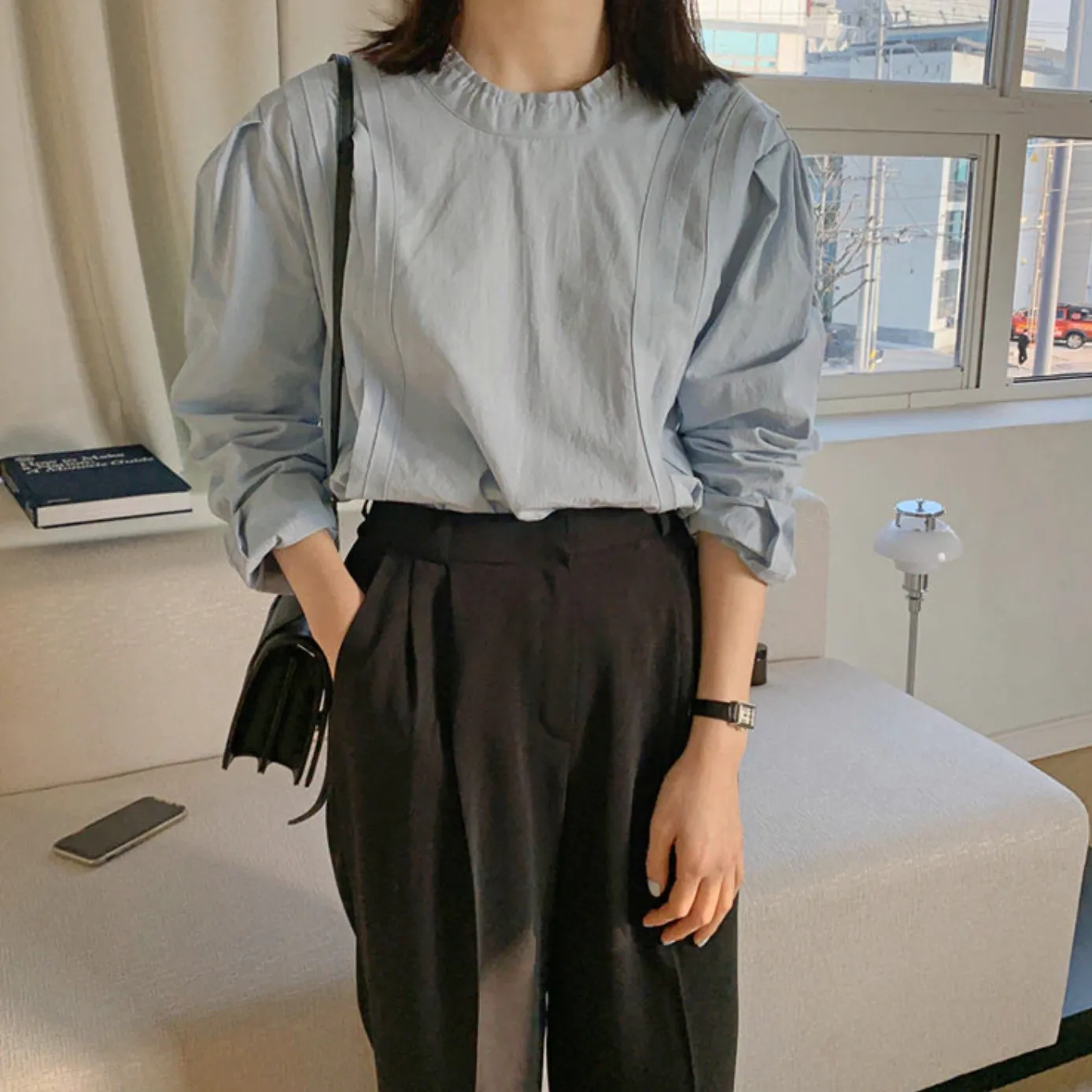 [Korean Style] Chic High Waist Wide Leg Trouser