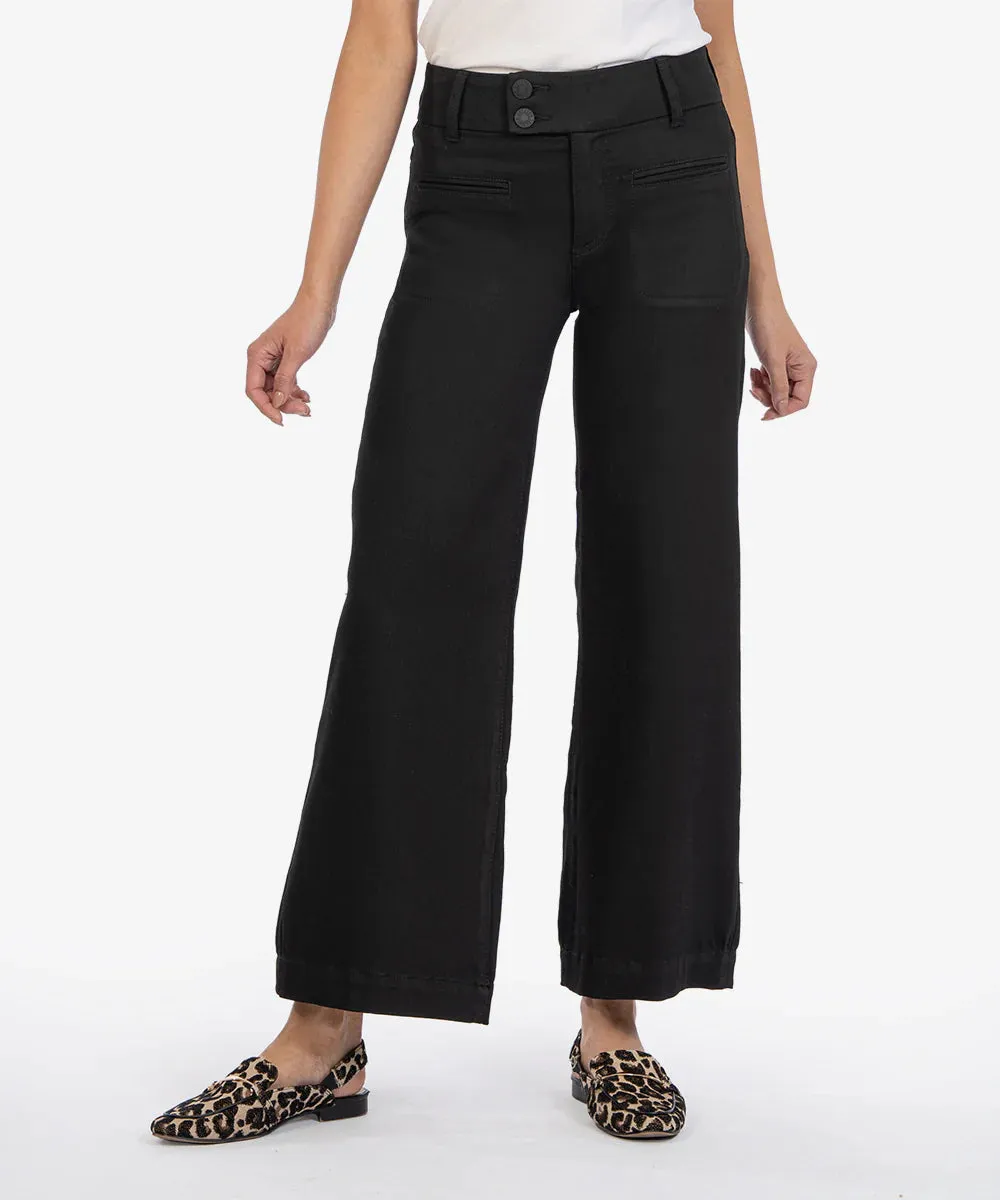 Kut Denim Meg High Waist Ankle Wide Leg Jeans | Black