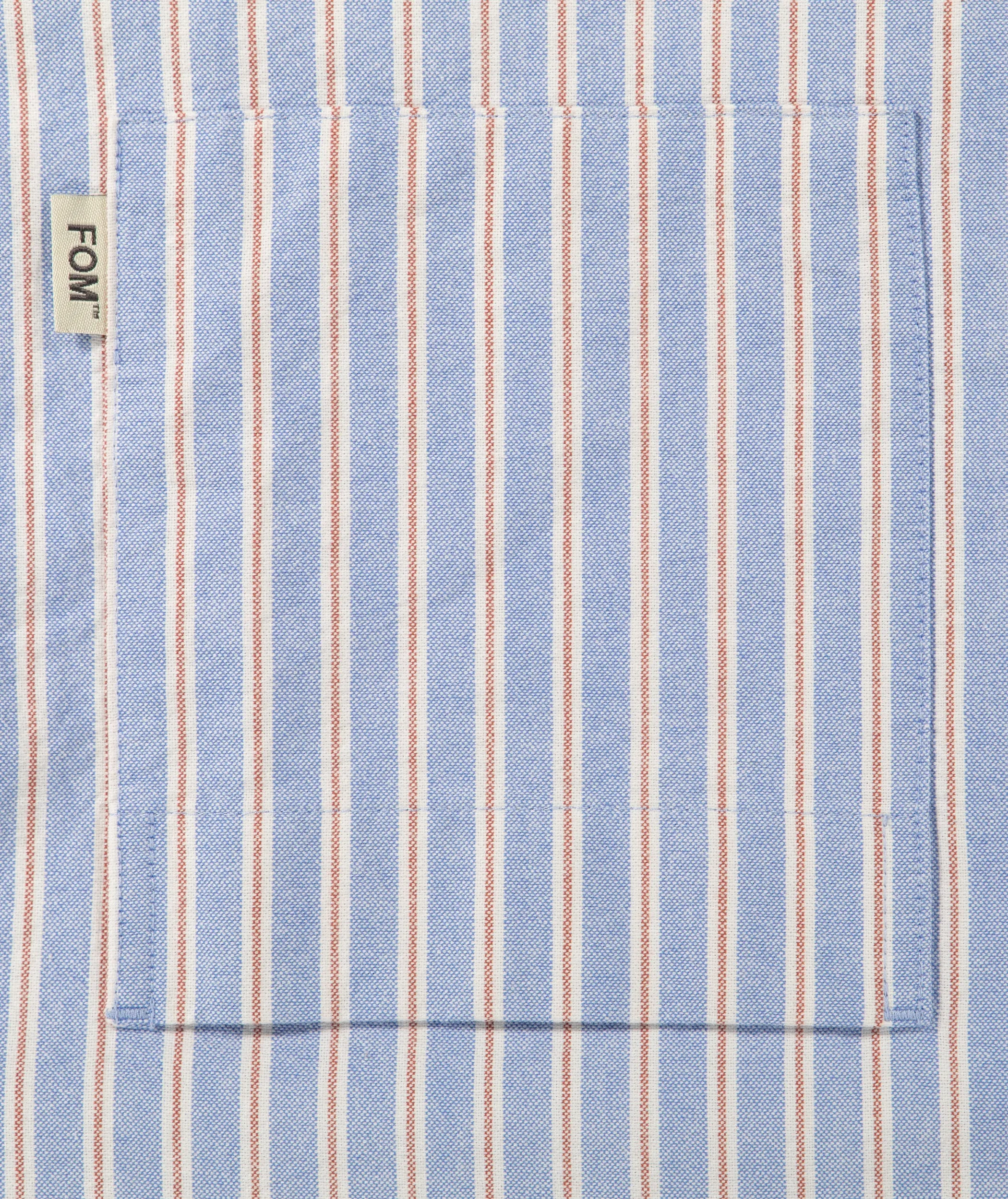 Ladies Oxford Long Sleeve Shirt - Sky Blue Stripe