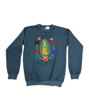 Lady of Guadalupe Sweatshirt Dark Grey