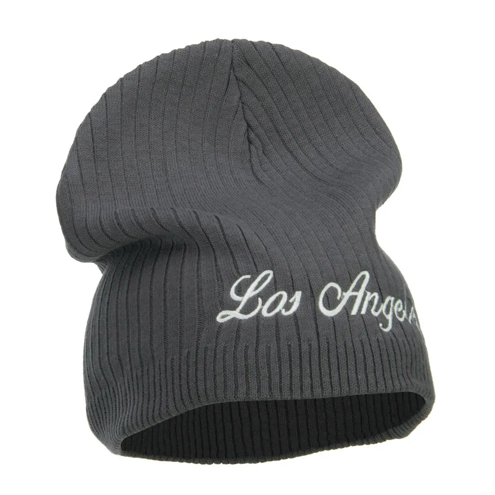 Los Angeles Embroidered Big Ribbed Beanie