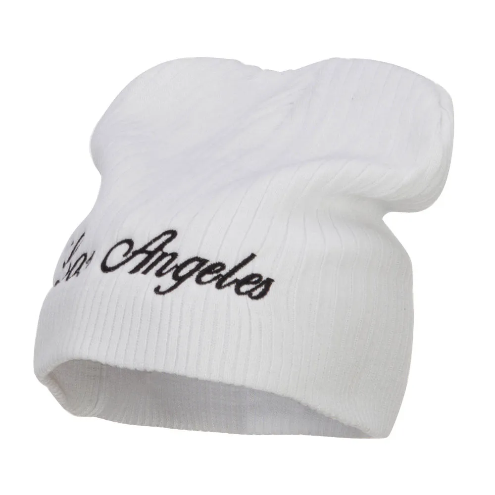 Los Angeles Embroidered Big Ribbed Beanie