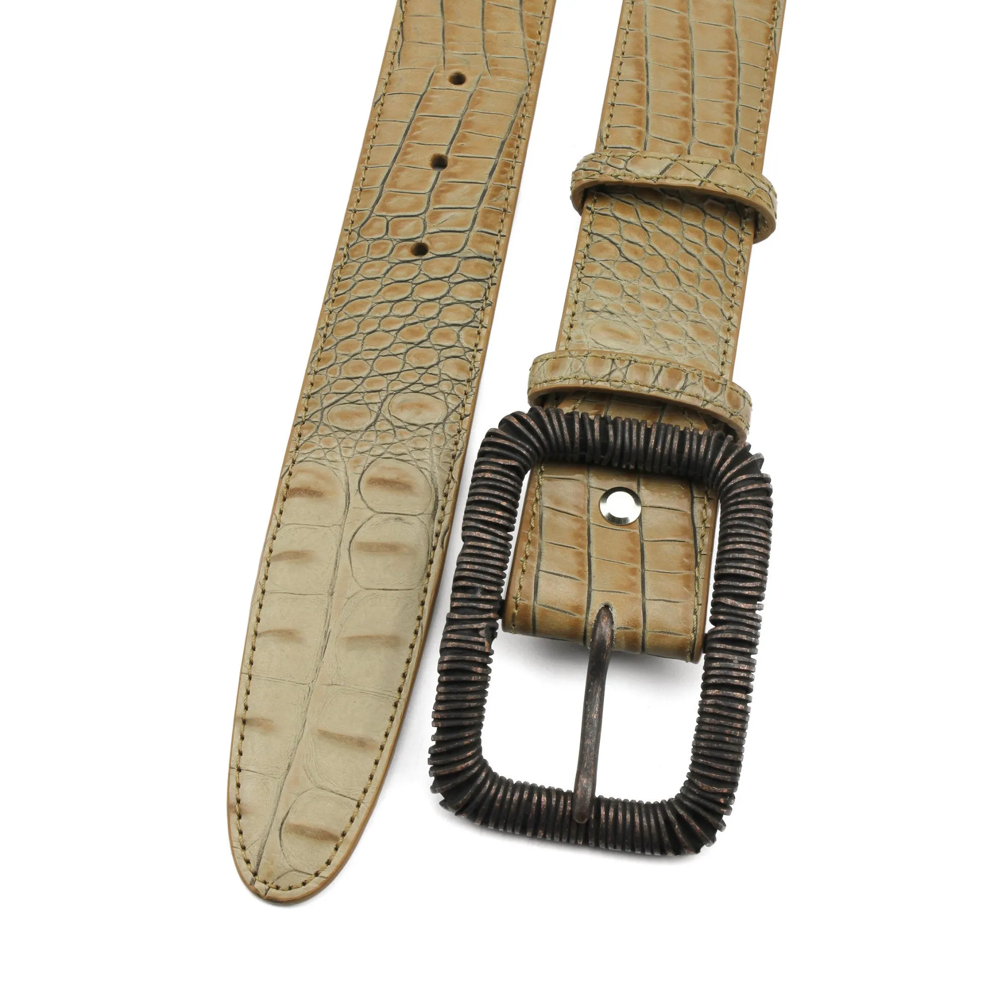 Magic Mushroom Mock Croc Wire Belt