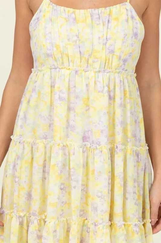 Make A Wish Floral Midi Dress