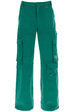 Marine serre cargo pants with wide leg