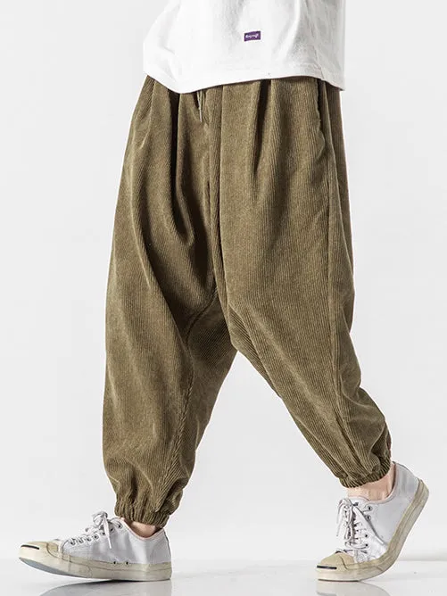 Men's Corduroy Harem Pants