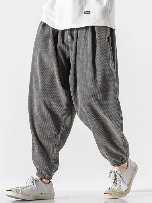 Men's Corduroy Harem Pants